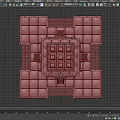 Ancient Architecture 3D Model With Stone Structure Square Base Multi Layered Roof Steps