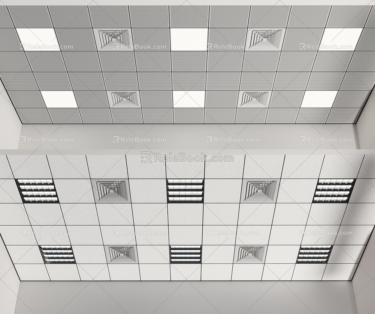 Modern Ceiling Aluminum Gusset Ceiling Integrated Ceiling Ceiling Ceiling 3d model