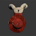 Cute Dalmatian Dog Plush Toy With Red Hat And Red Vest For Children