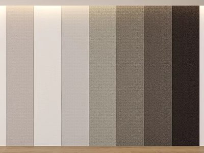 Modern Home Interior Wall Panels With Various Neutral Shades And Decorative Tones 3d model