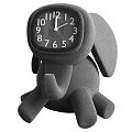 Cute Animal Shaped Black Clock With White Numbers And Pointers Design