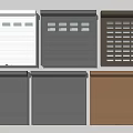 Assorted Colored Roller Shutters Showcasing Different Design Patterns And Finishes
