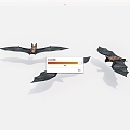 Flying Bats 3d model