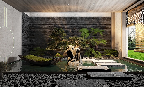 New Chinese Garden Landscape 3d model