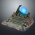 Ancient Door Portal Ancient Door Crossing Door Space-Time Door Science Fiction Door Loop Door Ring Science Fiction Ring 3d model