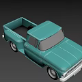 Vintage Light Blue Pickup Truck With Classic Design And Retro Details