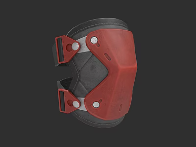 Red And Black Protective Clothing With Metal Buckles And Adjustable Straps Design 3d model