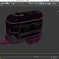 Metallic Silver Utility Trailer Design With Windows And Practical Transport Features 3d model
