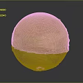 Vibrant Undulating Terrain On Sphere Surface With Red Green Pink Textured Patterns