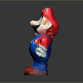 Super Mario Character Figurine With Red Cap Mustache Blue Overalls White Gloves And Pointing Pose