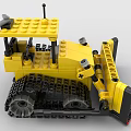Lego toy building blocks engineering truck bulldozer 3d model