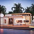 Modern Container Cafe 3d model