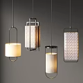 Japanese-style chandelier 3d model