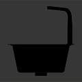 Stainless Steel Double Bowl Kitchen Sink With Faucet And Striped Drainboard