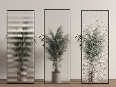 Glass screen glass partition 3d model