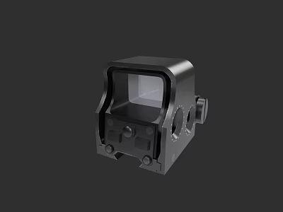 Black Tactical Weapon Red Dot Sight With Durable Construction And Clear Lens 3d model