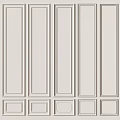 Light Colored Classic Wainscoting With Paneled Design 3d model