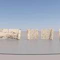Traditional Chinese Scrolls With Calligraphy And Landscape Paintings On