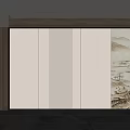 New Chinese sofa background wall 3d model