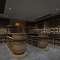 Jianou Wine Cellar Solid Wood Red Wine Cellar Cold Storage Room Constant Temperature Room Constant Temperature Cabinet Display Cabinet Cold Storage Cabinet Red Wine Cellar 3d model