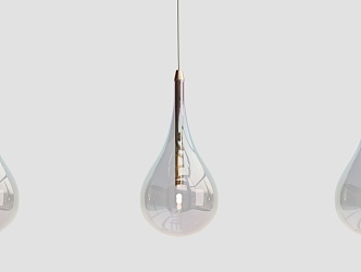 Modern chandelier glass small chandelier combination 3d model