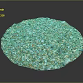 Natural Colored Pebbles Arranged in Circular Shape Against Dark Background with Various Earth Tones