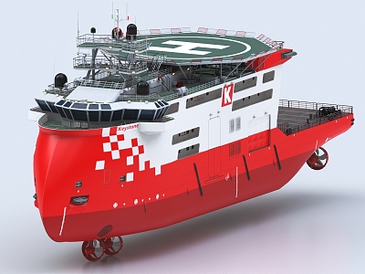 construction ship rescue ship positioning ship fishing boat ship transport ship engineering ship 3d model