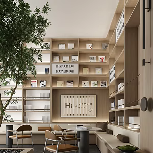 Modern lounge area Cafe lounge area 3d model