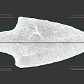 Ancient Stone Weapon Arrowhead with Sharp Edges and Textured Surface 3d model