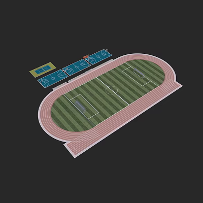 modern football stadium 3d model