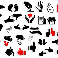 Creative Wall Decor With Various Hand Gesture Designs For Home Decoration 3d model