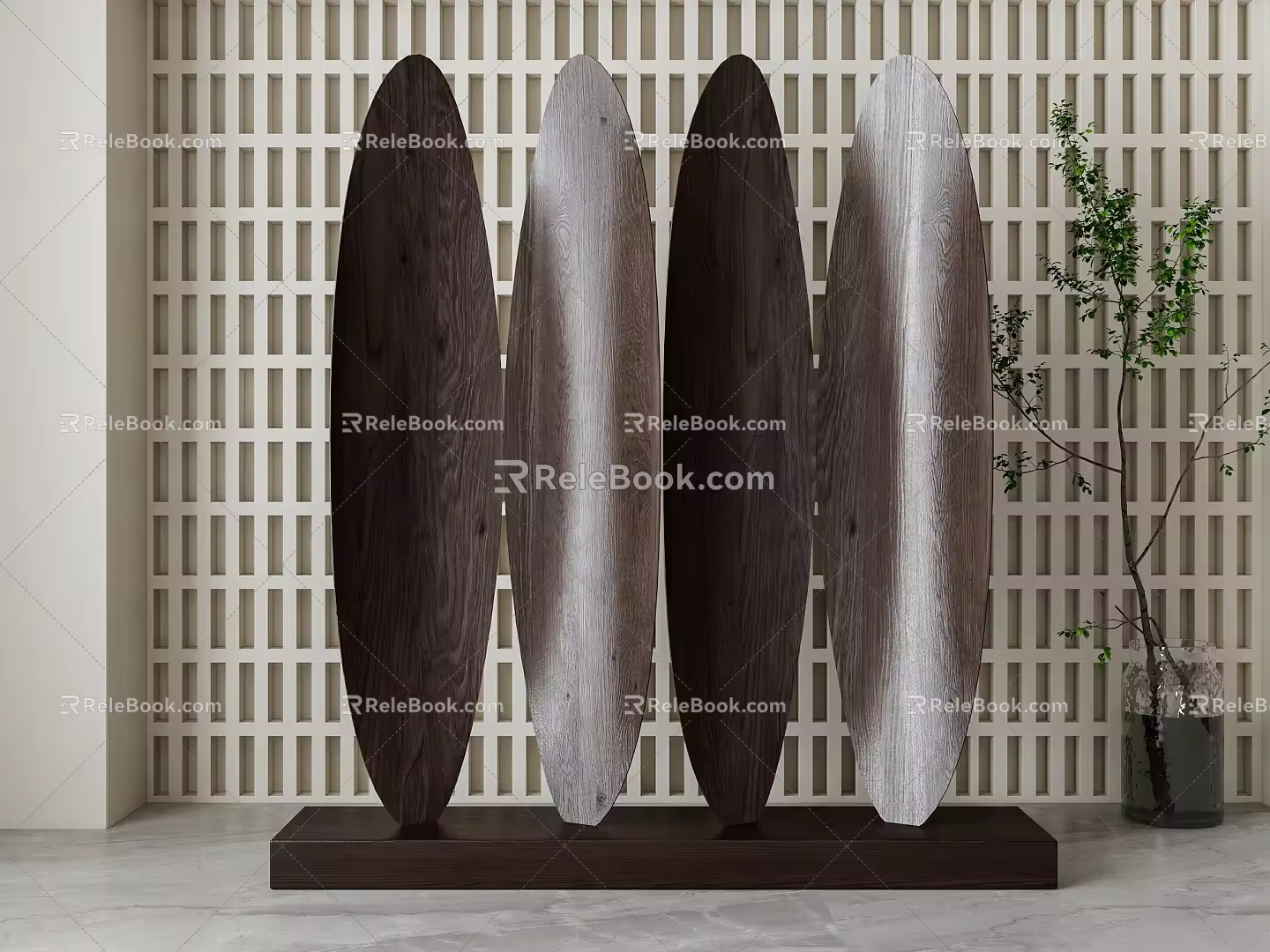 Screen partition 3d model