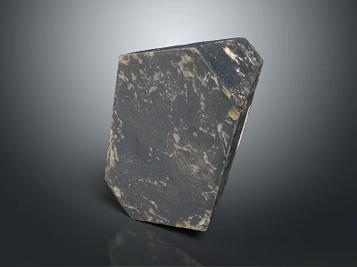 Natural Decorative Stone With Dark Textured Surface And Irregular Shape Design 3d model