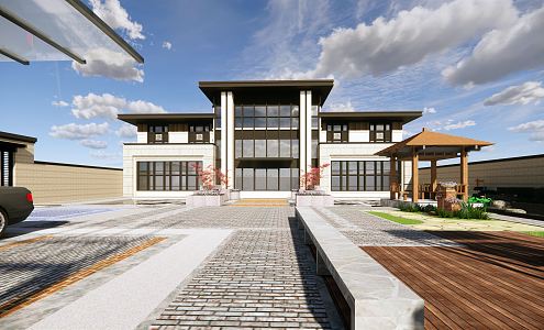 New Chinese Style Villa 3d model