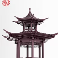 Chinese Hexagon Pavilion 3d model