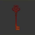 Ornate Decorative Key With Intricate Metal Craftsmanship And Vintage Design