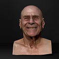 Modern man old man face avatar 3d model