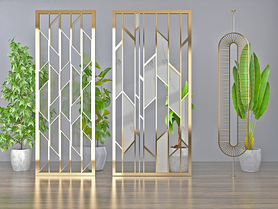 Light Luxury Partition Screen Partition Combination model