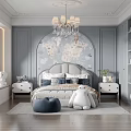 Modern Cozy Kids Room Interior With Soft Bed Stuffed Toys And Decorative World Map Wall