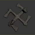 Ancient Bronze Anchor A Historical Water Transportation Maritime Tool With Rustic Patina