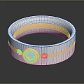Silver Rose Gold Ring with Pink Gemstone Small Clear Stones Simple Layered Design