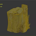 Natural Wooden Stone Decorative Stump Sculpture With Rustic Texture And Artistic Design