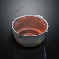 Aged Rusty Metal Bucket With Handle As Vintage Household Living Item