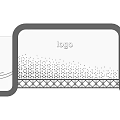 Modern Flower Bed Planter With Logo Space And Symmetrical Outdoor Decorative Design
