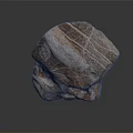Natural Unique Stone With Brown And White Striped Texture In Irregular Shape