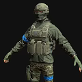 Infantry Soldier Game Figure Field Troops Soldier Game Role War 3d model