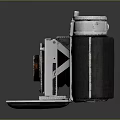 Vintage Film Camera With Classic Lens Leather Body And Control Knobs
