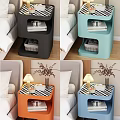 Entryway Side Cabinet With Checkerboard Top Storage Shelves Multiple Colors Modern Interior