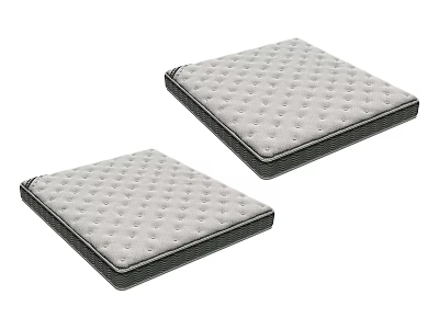 Two Comfortable Mattresses Featuring Patterned Surface And Dark Border Design 3d model