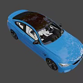 Blue BMW Sports Coupe With Sleek Exterior Design And Black Alloy Wheels